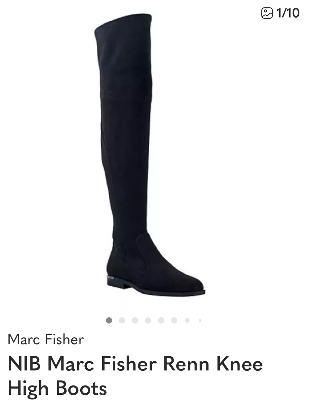 Marc Fisher Over-the-Knee Black Suede Boots